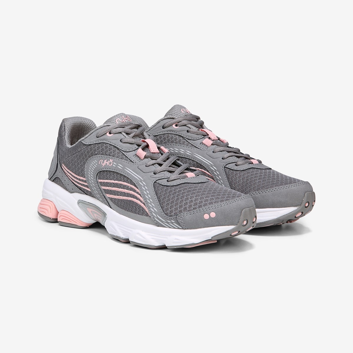 Ryka Ultimate Running Shoe in Grey/Rose 